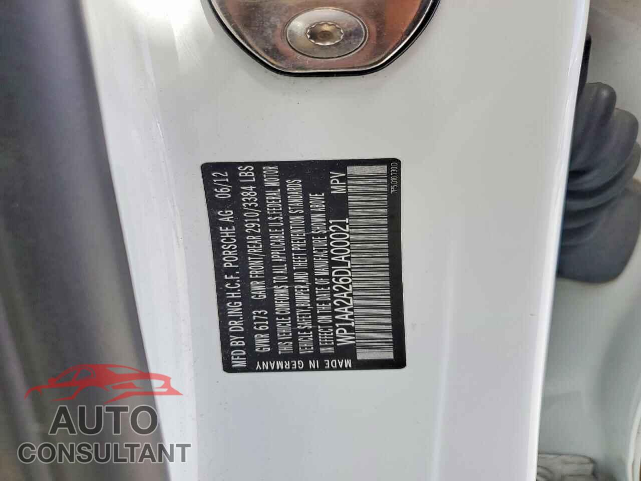 PORSCHE CAYENNE 2013 - WP1AA2A26DLA00021