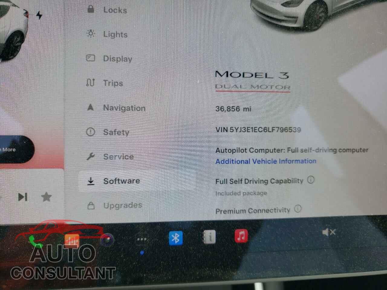 TESLA MODEL 3 2020 - 5YJ3E1EC6LF796539