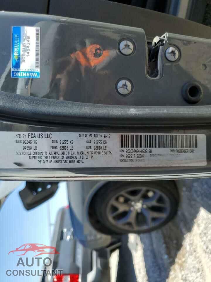 DODGE CHALLENGER 2017 - 2C3CDZAG4HH636188