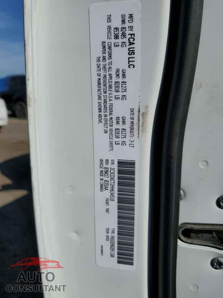 DODGE CHARGER 2017 - 2C3CDXCT2HH634518