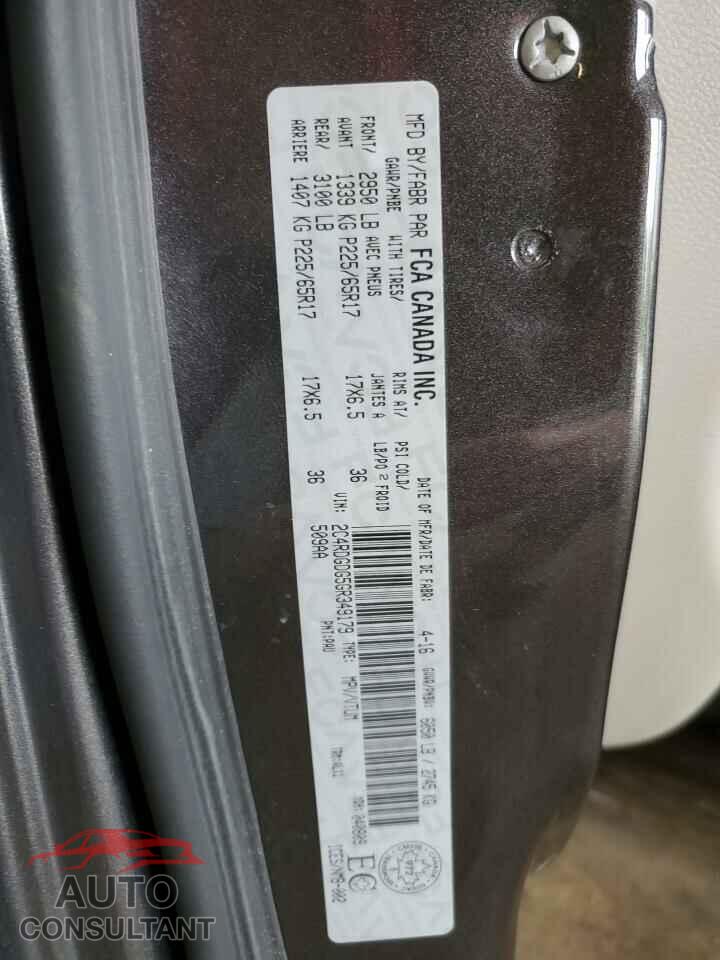 DODGE CARAVAN 2016 - 2C4RDGDG5GR349179