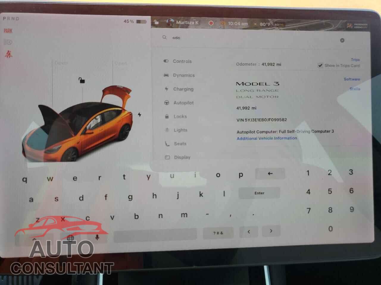 TESLA MODEL 3 2018 - 5YJ3E1EB0JF099582
