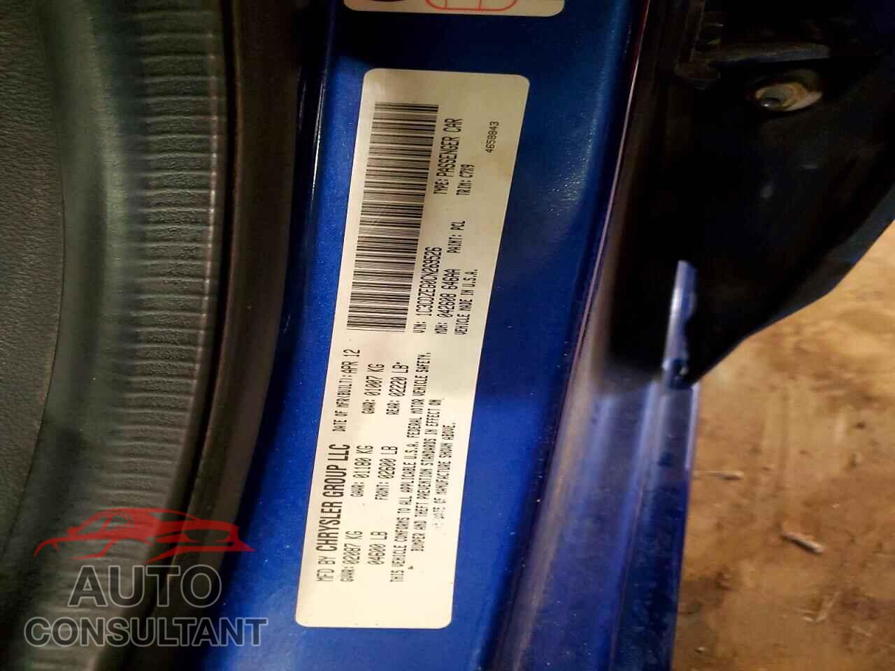 DODGE AVENGER 2012 - 1C3CDZEG0CN269526