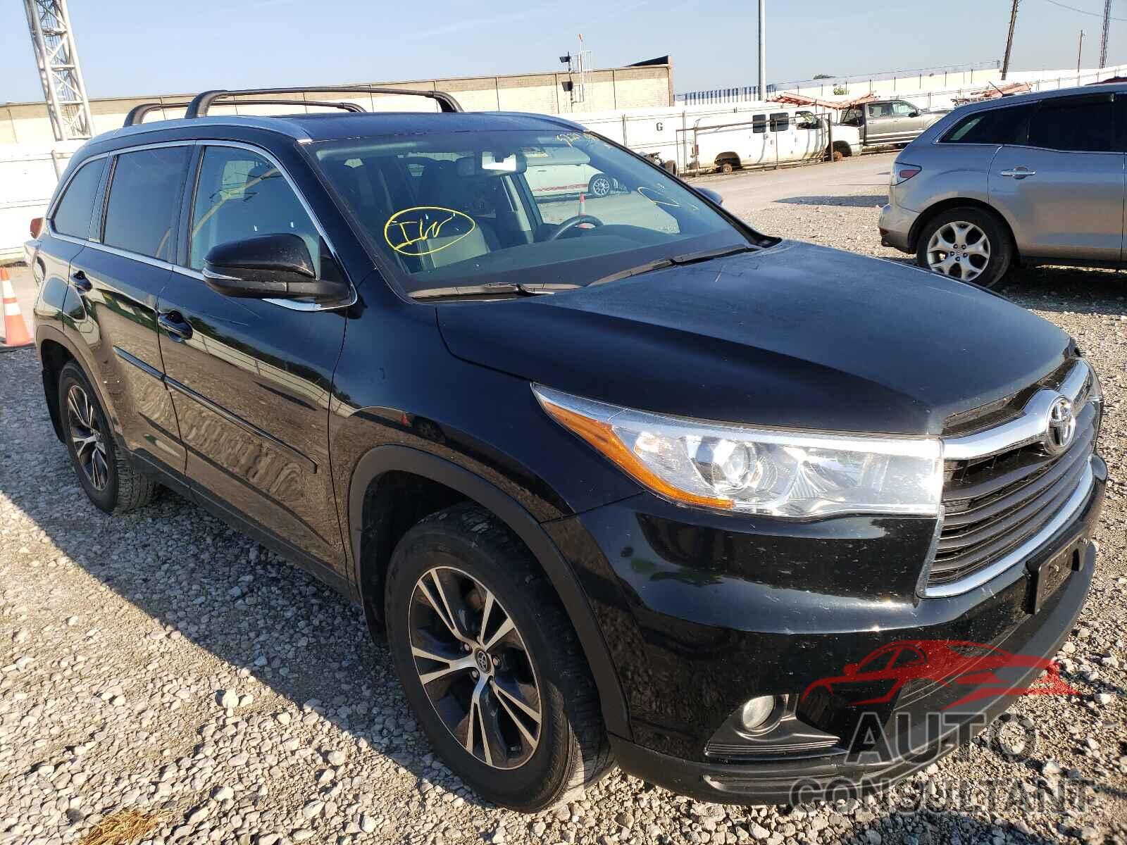 TOYOTA HIGHLANDER 2016 - 5TDJKRFH3GS303264