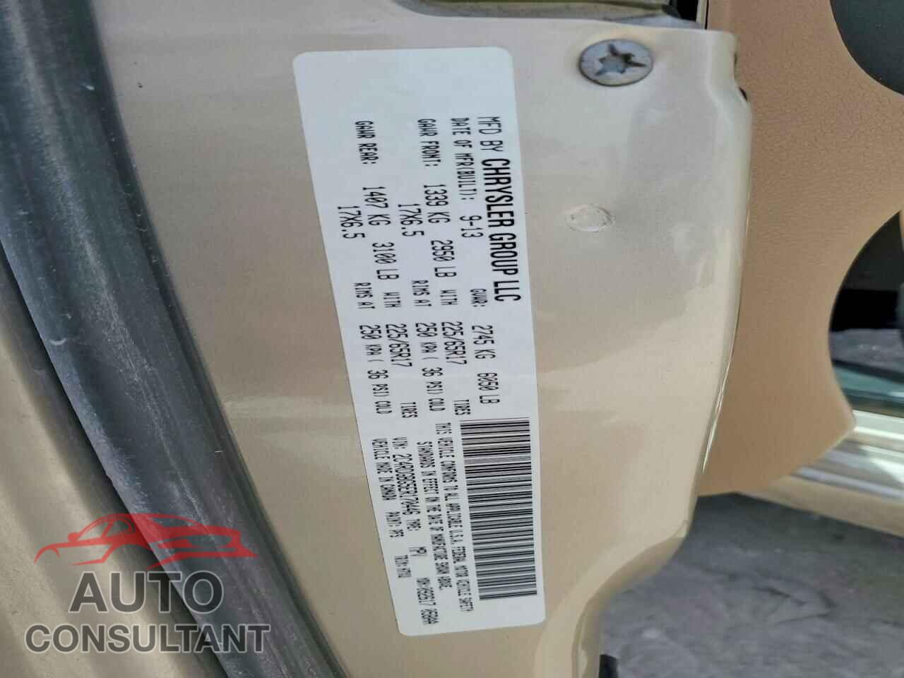 DODGE CARAVAN 2014 - 2C4RDGBG5ER170446