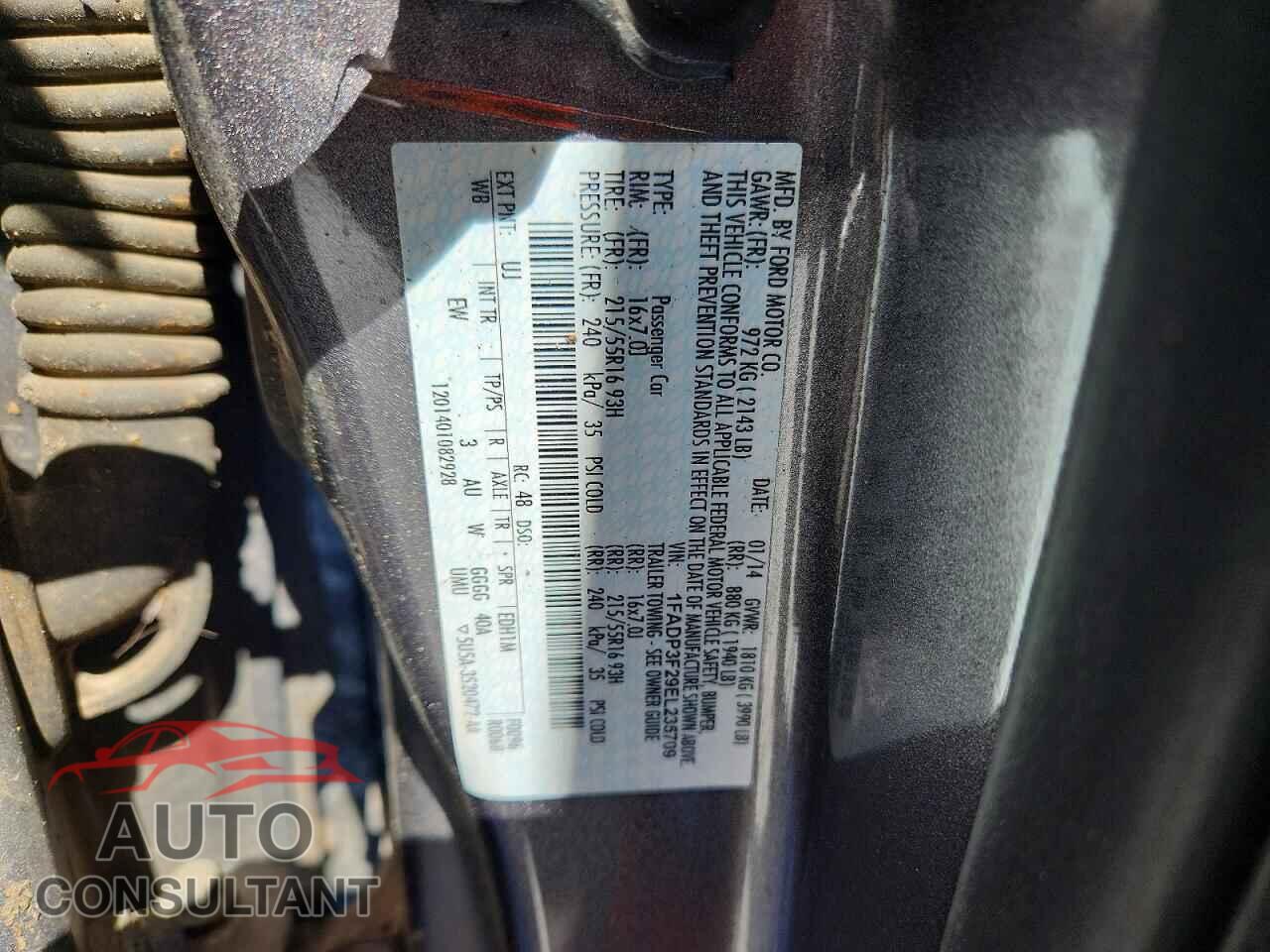 FORD FOCUS 2014 - 1FADP3F29EL235709