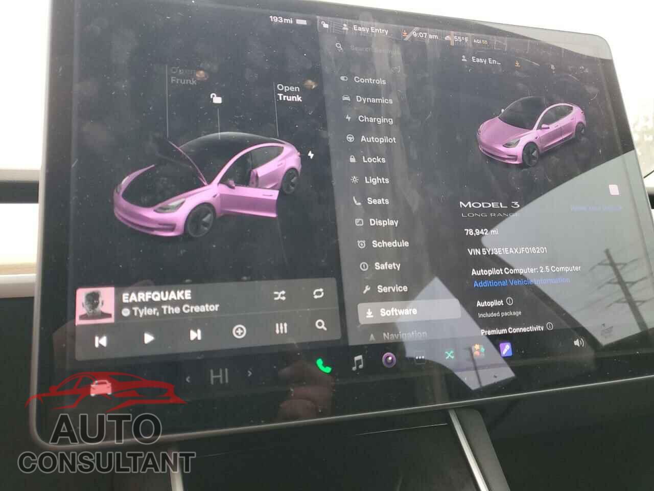 TESLA MODEL 3 2018 - 5YJ3E1EAXJF016201