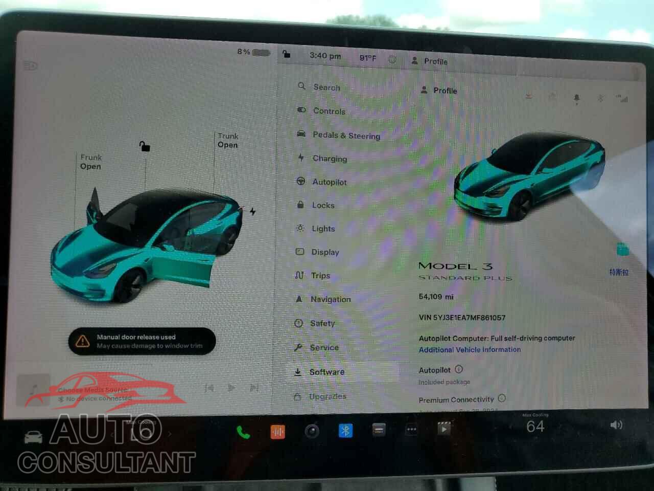 TESLA MODEL 3 2021 - 5YJ3E1EA7MF861057