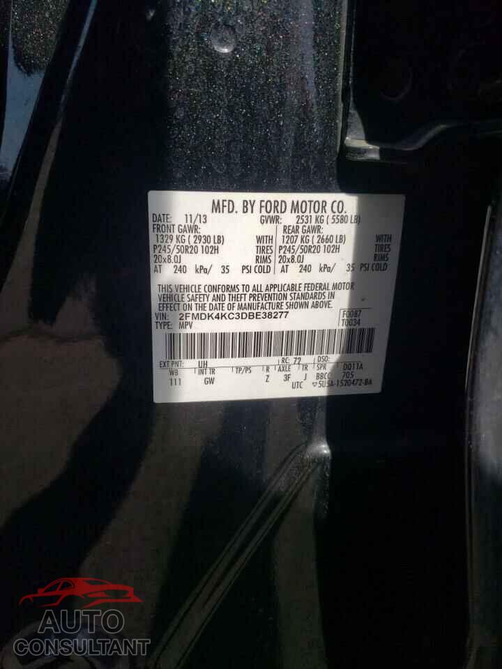 FORD EDGE 2013 - 2FMDK4KC3DBE38277