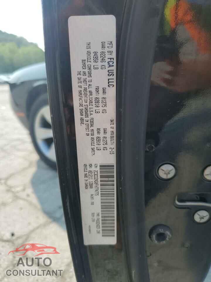 DODGE CHALLENGER 2015 - 2C3CDZAG0FH774775
