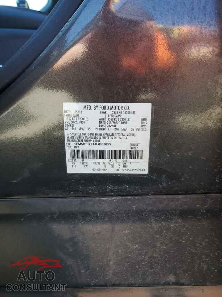 FORD EXPLORER 2018 - 1FM5K8GT1JGB83055