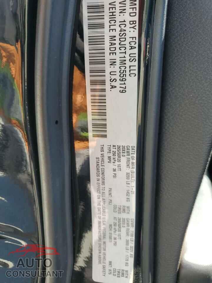 DODGE DURANGO 2021 - 1C4SDJCT1MC559179