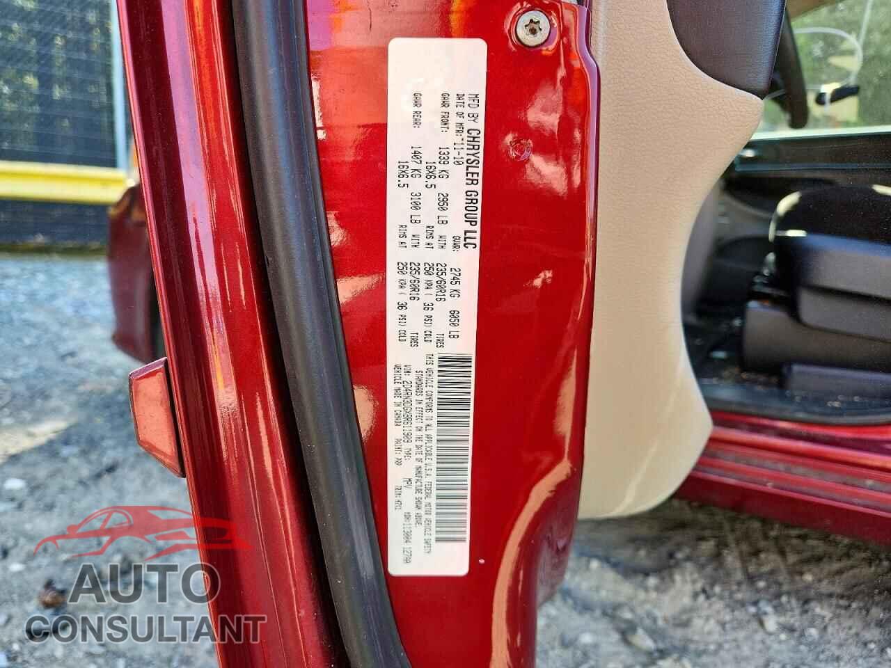 DODGE CARAVAN 2011 - 2D4RN3DGXBR611909
