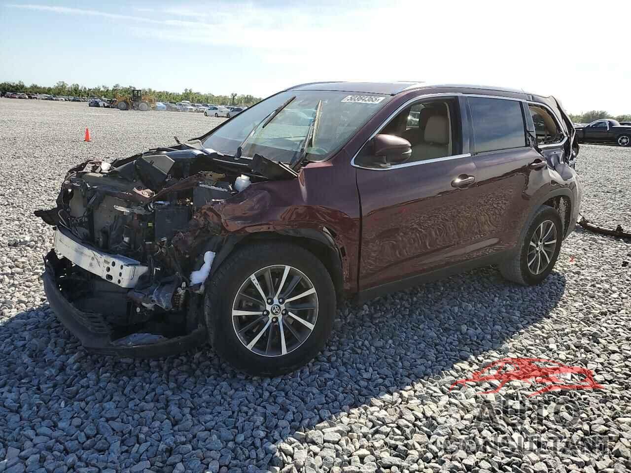TOYOTA HIGHLANDER 2019 - 5TDKZRFH0KS367576