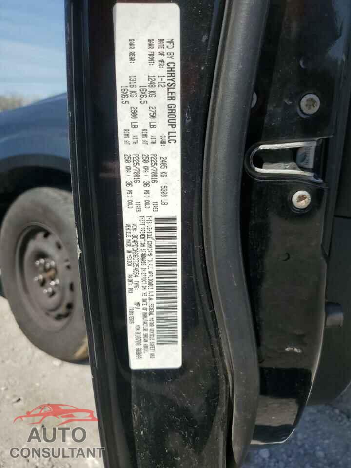 DODGE JOURNEY 2012 - 3C4PDCAB6CT254954