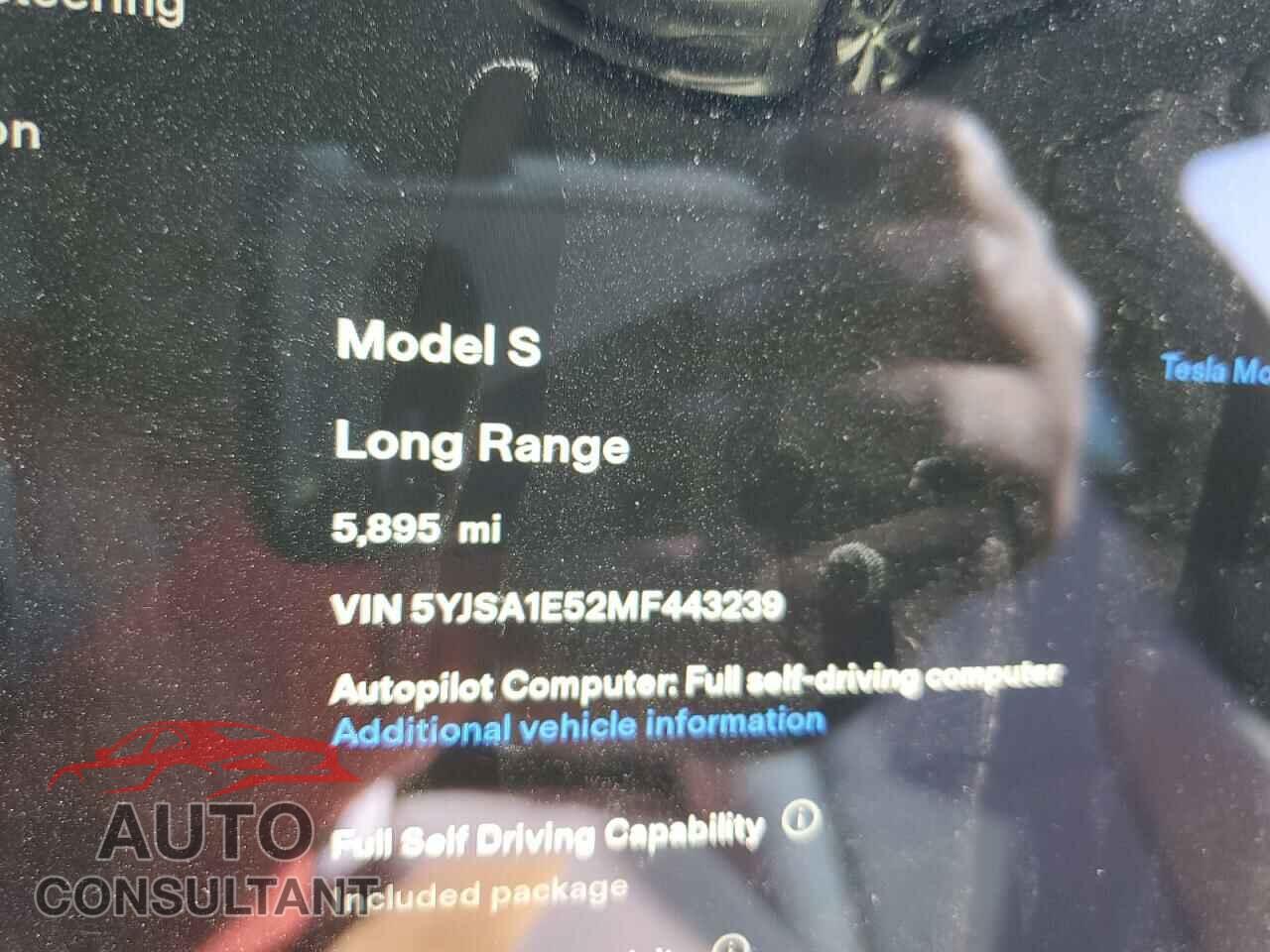 TESLA MODEL S 2021 - 5YJSA1E52MF443239