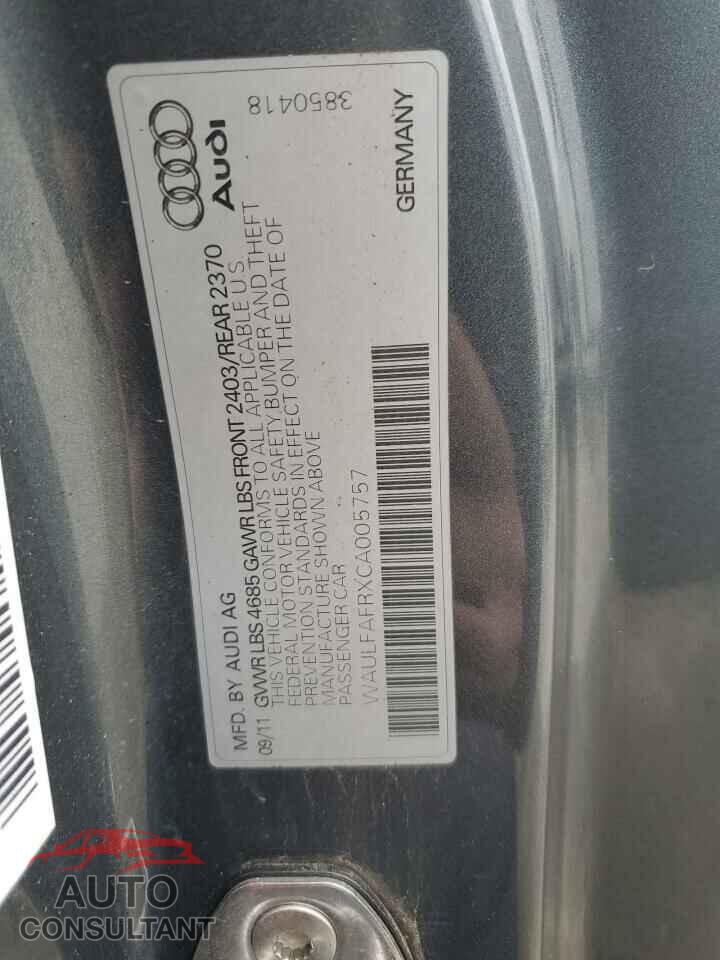 AUDI A5 2012 - WAULFAFRXCA005757
