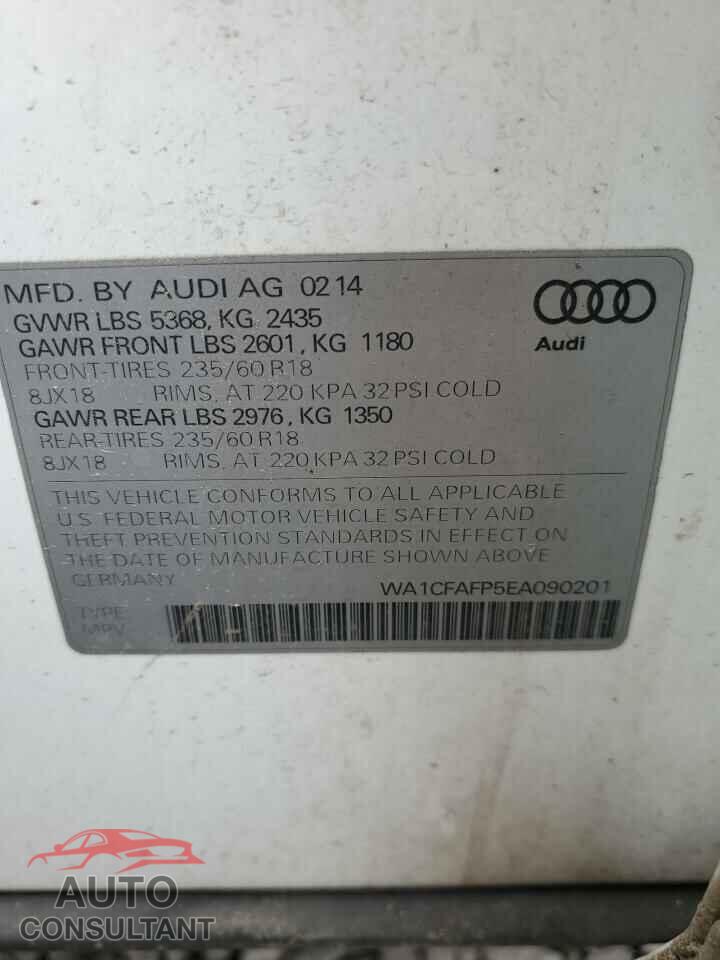 AUDI Q5 2014 - WA1CFAFP5EA090201