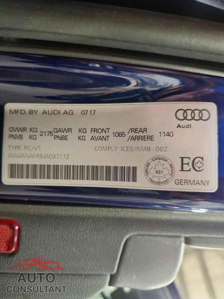 AUDI A4 2018 - WAUANAF49JA037112