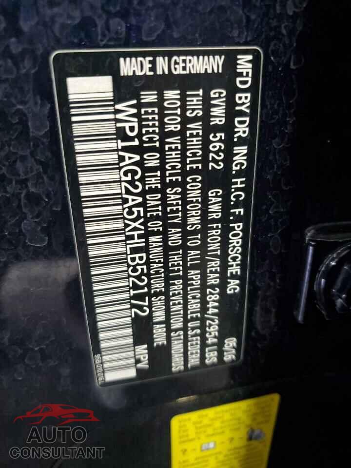 PORSCHE MACAN 2017 - WP1AG2A5XHLB52172