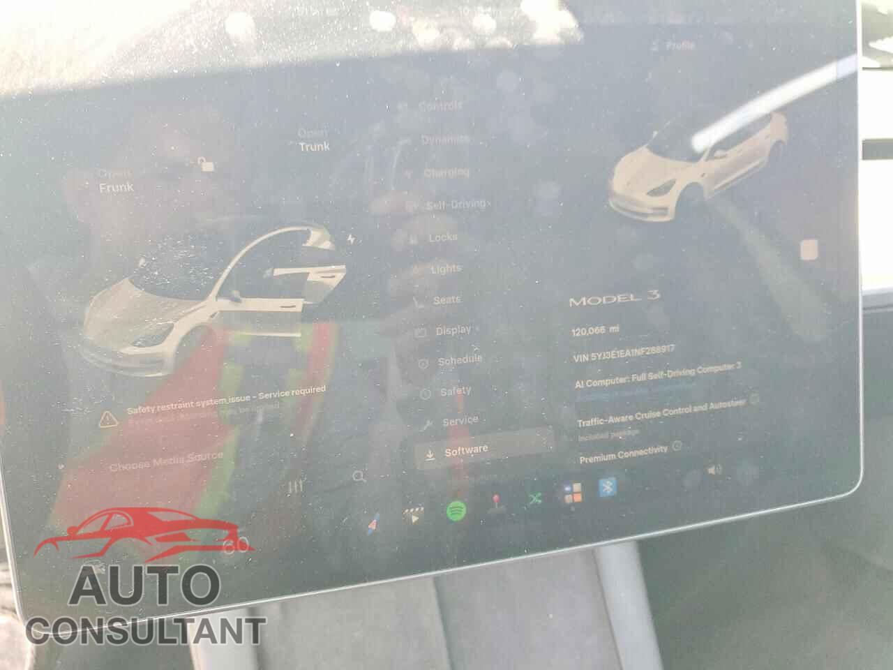 TESLA MODEL 3 2022 - 5YJ3E1EA1NF288917