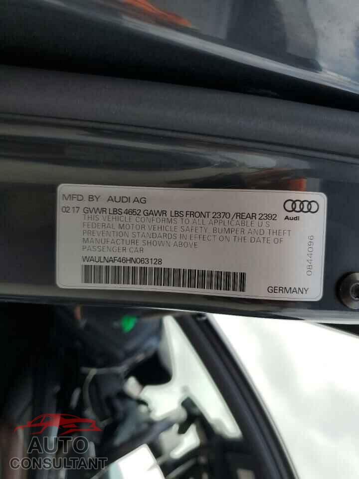 AUDI A4 2017 - WAULNAF46HN063128