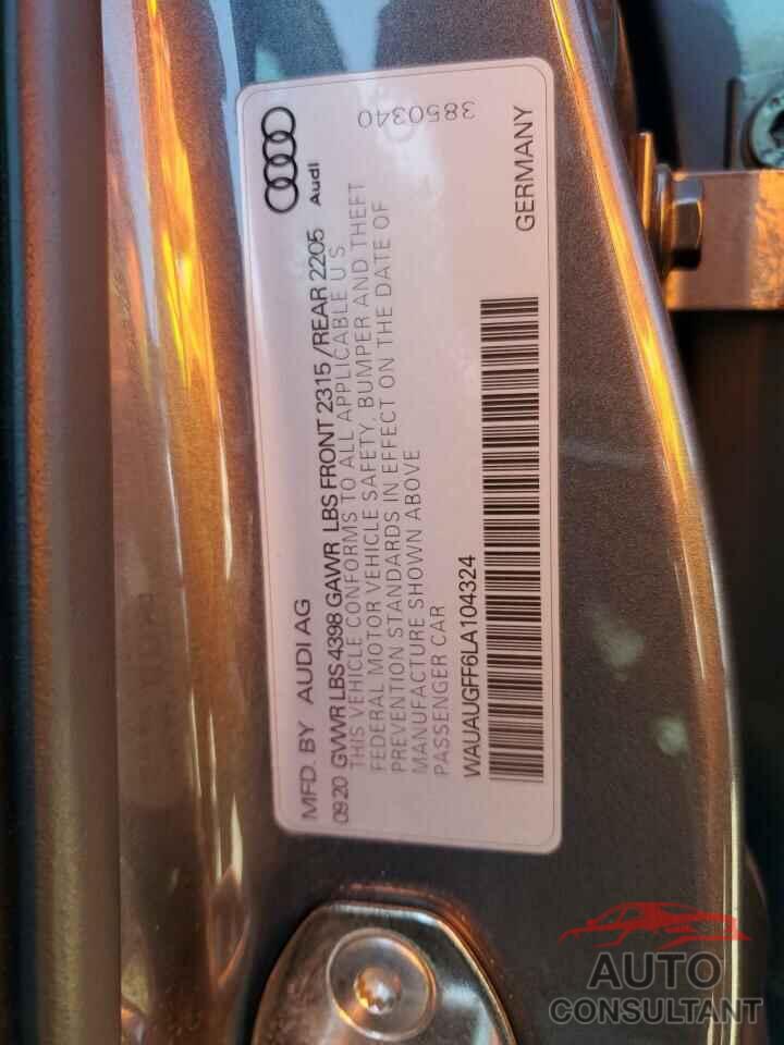 AUDI A3 2020 - WAUAUGFF6LA104324