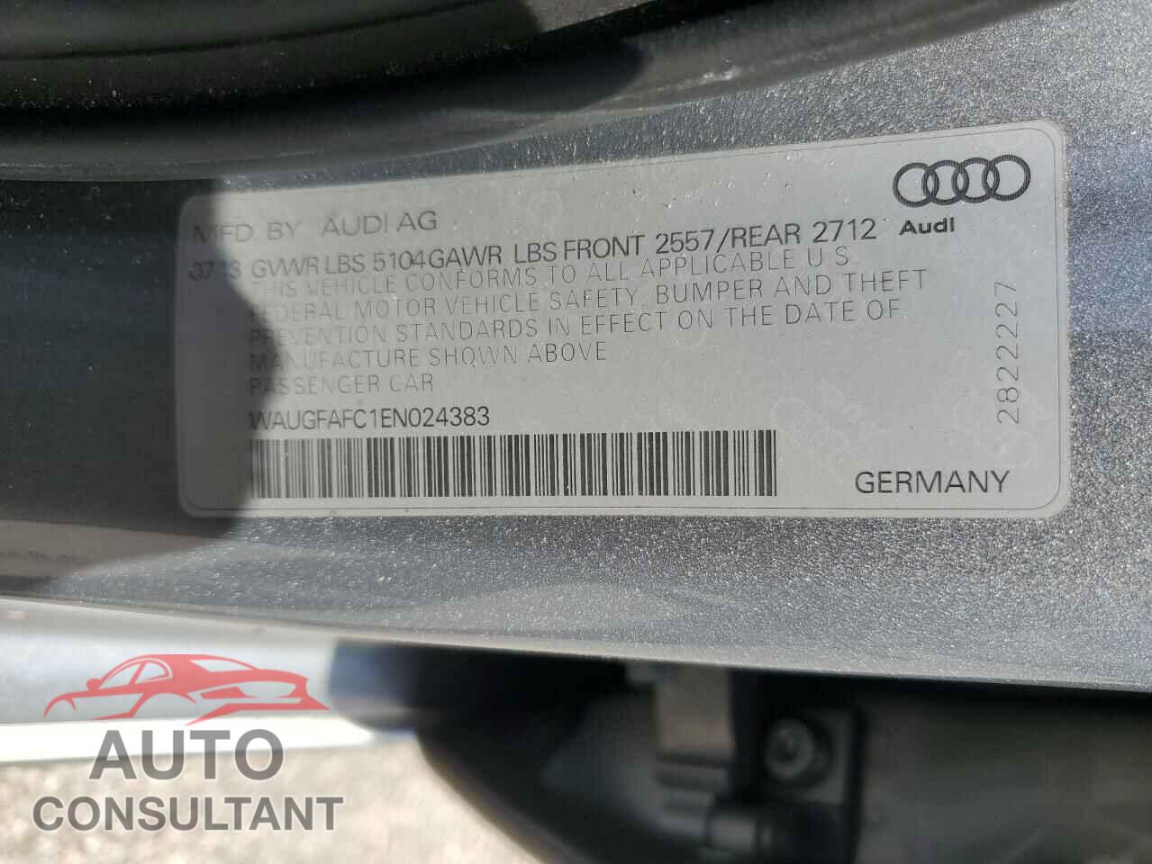 AUDI A6 2014 - WAUGFAFC1EN024383