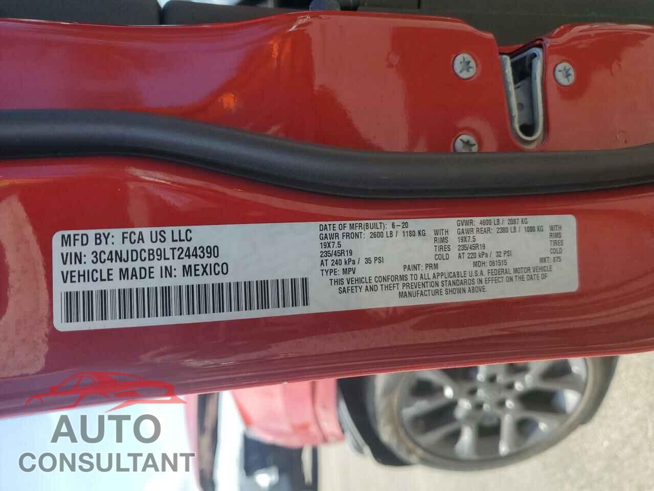 JEEP COMPASS 2020 - 3C4NJDCB9LT244390