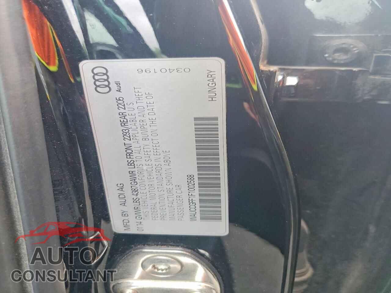 AUDI A3 2015 - WAUCCGFF1F1002588