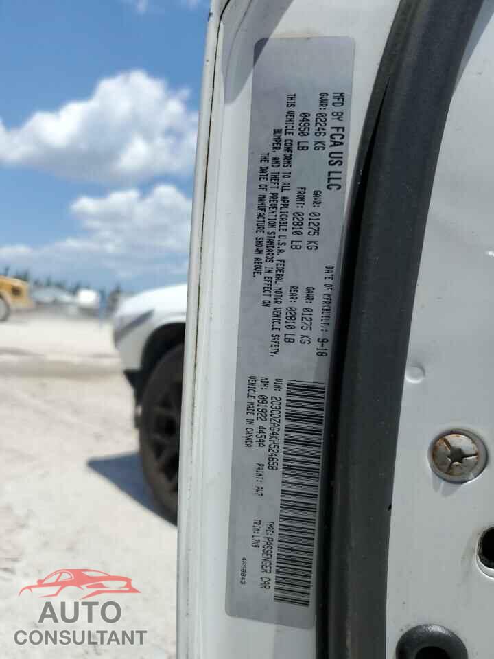 DODGE CHALLENGER 2019 - 2C3CDZAG4KH524658