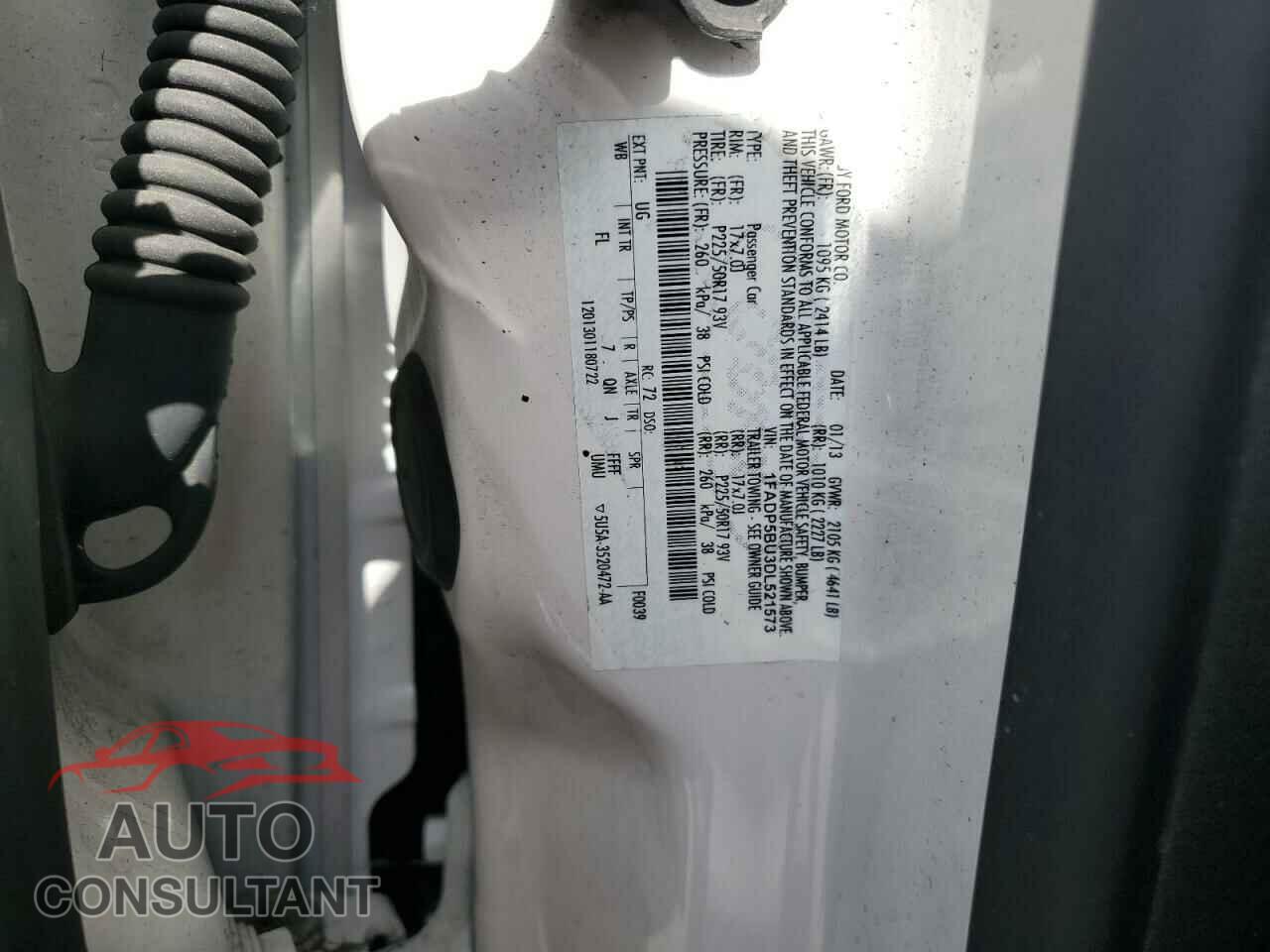 FORD CMAX 2013 - 1FADP5BU3DL521573