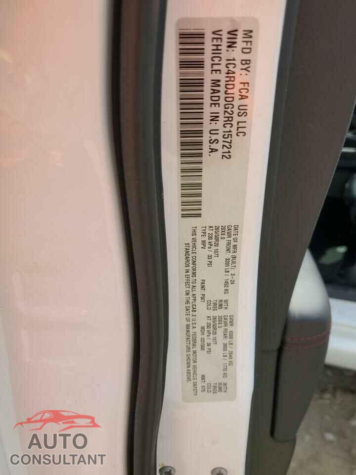 DODGE DURANGO 2024 - 1C4RDJDG2RC157212