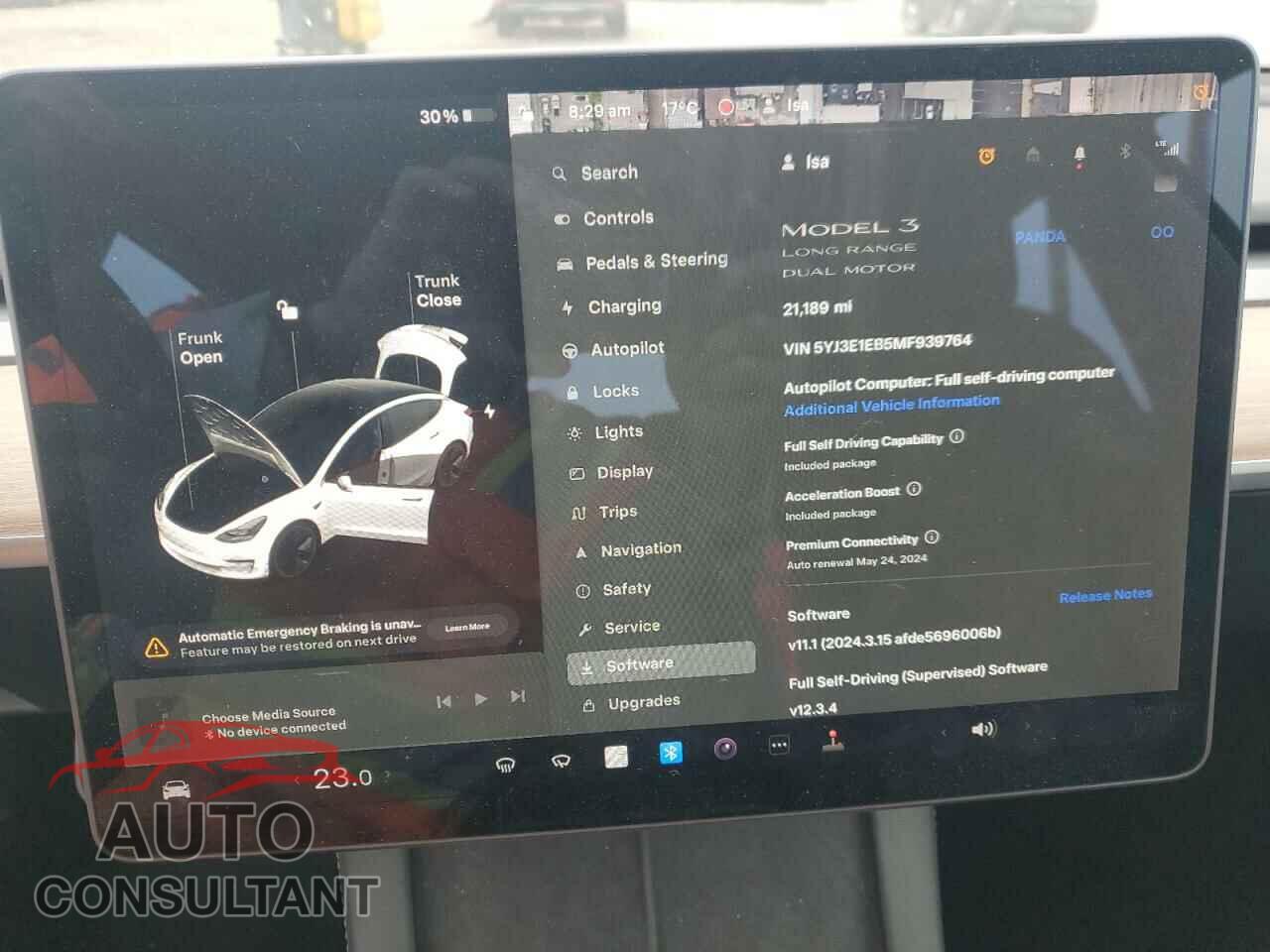 TESLA MODEL 3 2021 - 5YJ3E1EB5MF939764