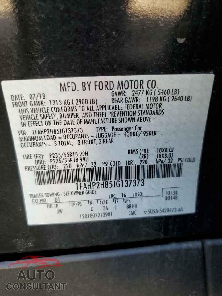 FORD TAURUS 2018 - 1FAHP2H85JG137373