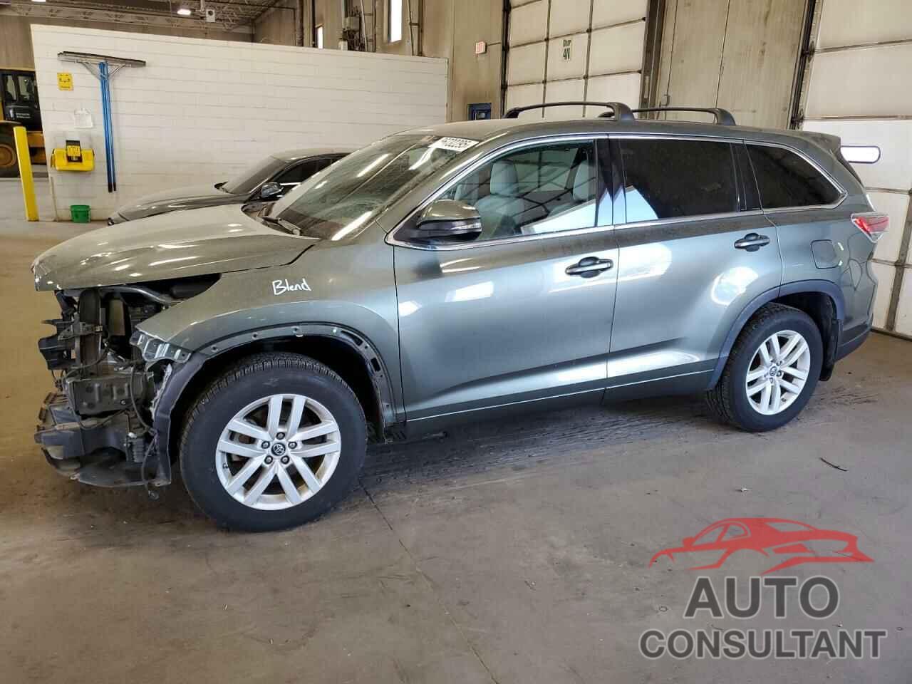 TOYOTA HIGHLANDER 2016 - 5TDBKRFH6GS306485