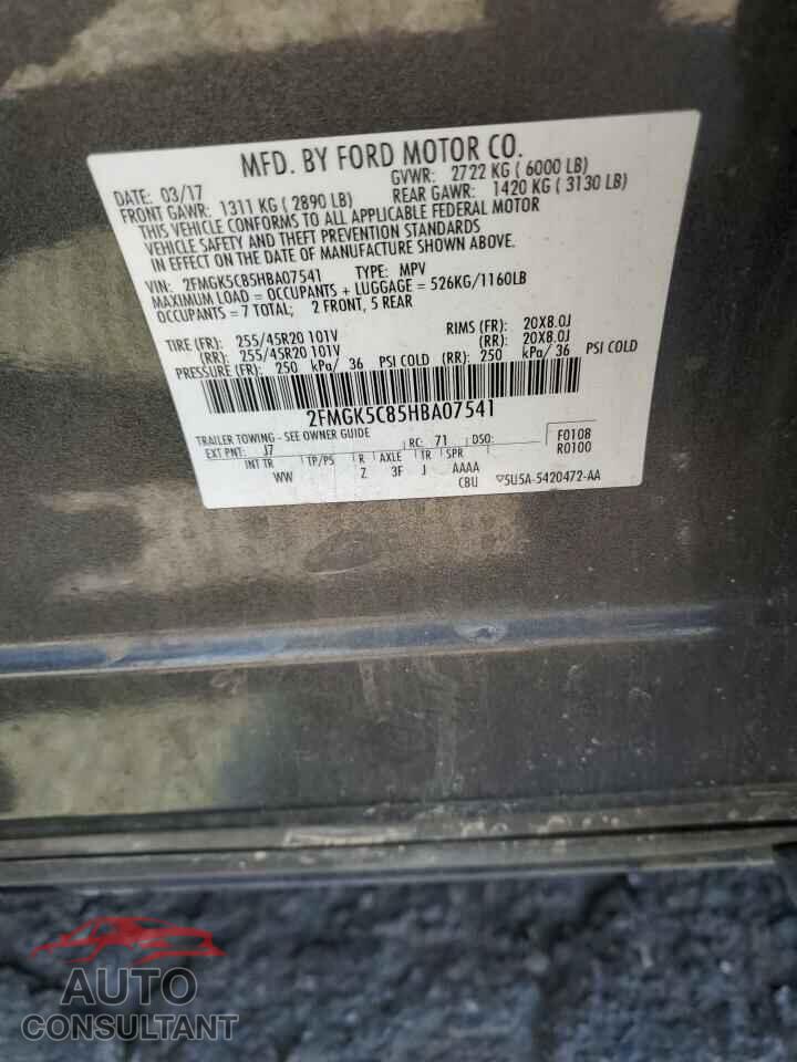 FORD FLEX 2017 - 2FMGK5C85HBA07541