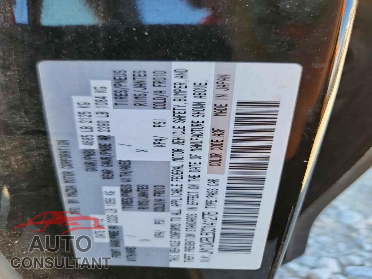 MAZDA 5 2012 - JM1CW2BL5C0141276