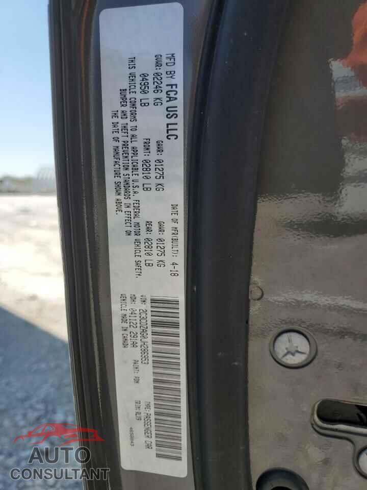DODGE CHALLENGER 2018 - 2C3CDZAG0JH286953