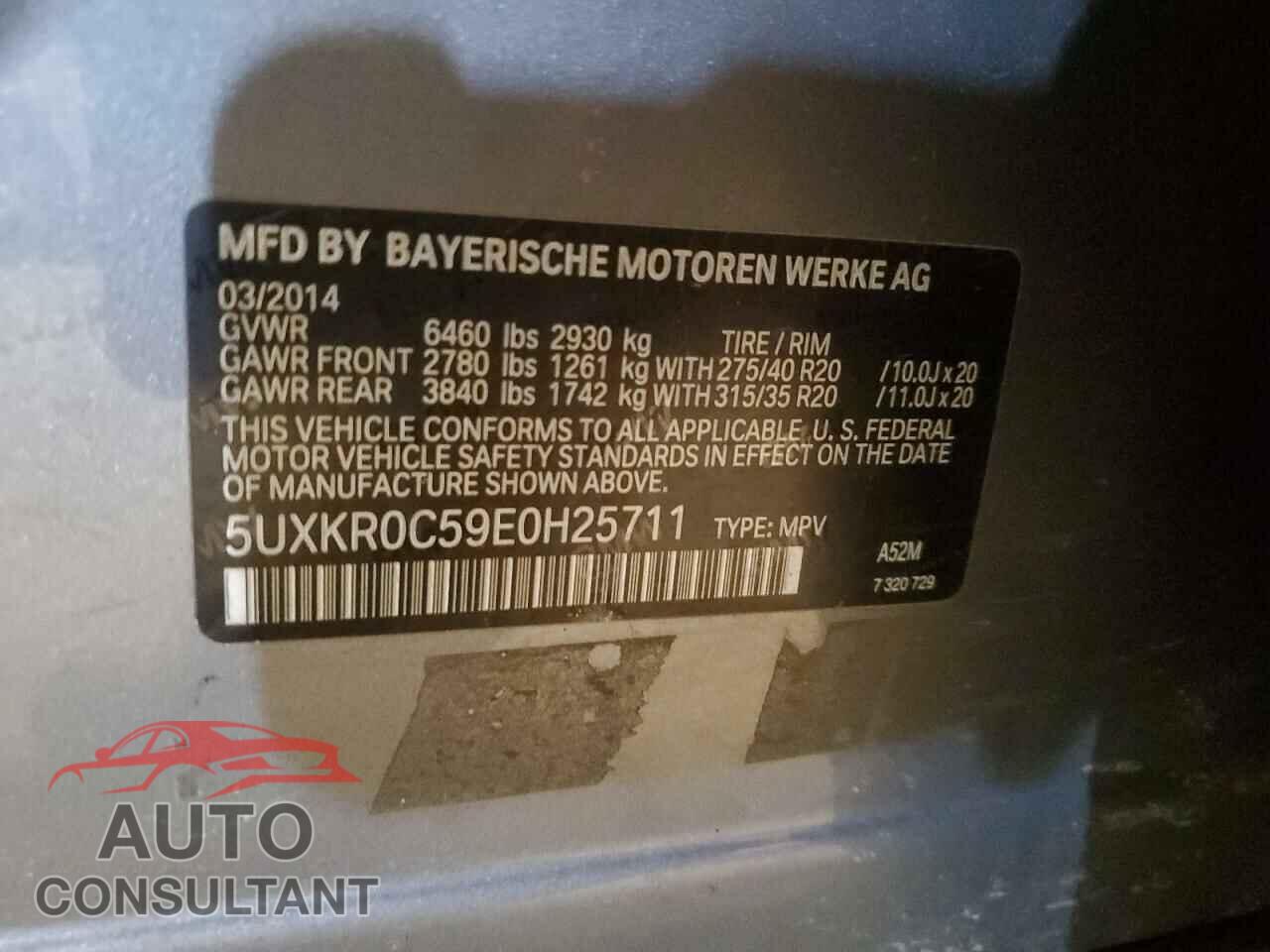 BMW X5 2014 - 5UXKR0C59E0H25711