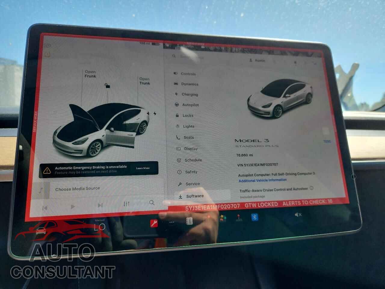 TESLA MODEL 3 2021 - 5YJ3E1EA1MF020707