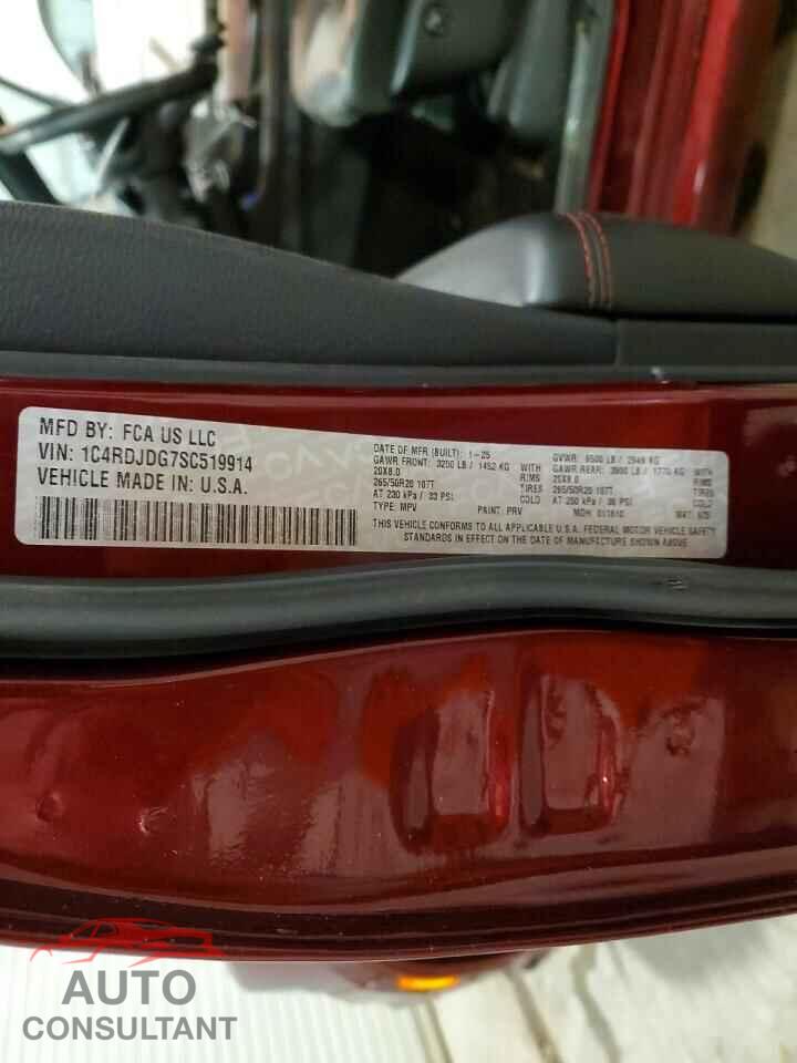 DODGE DURANGO 2025 - 1C4RDJDG7SC519914
