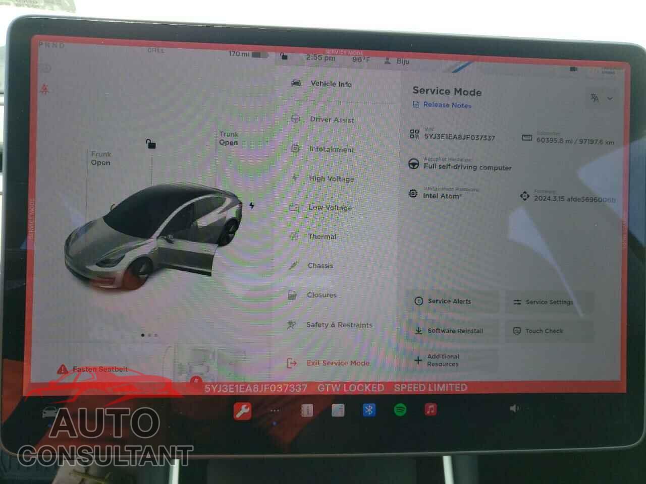 TESLA MODEL 3 2018 - 5YJ3E1EA8JF037337