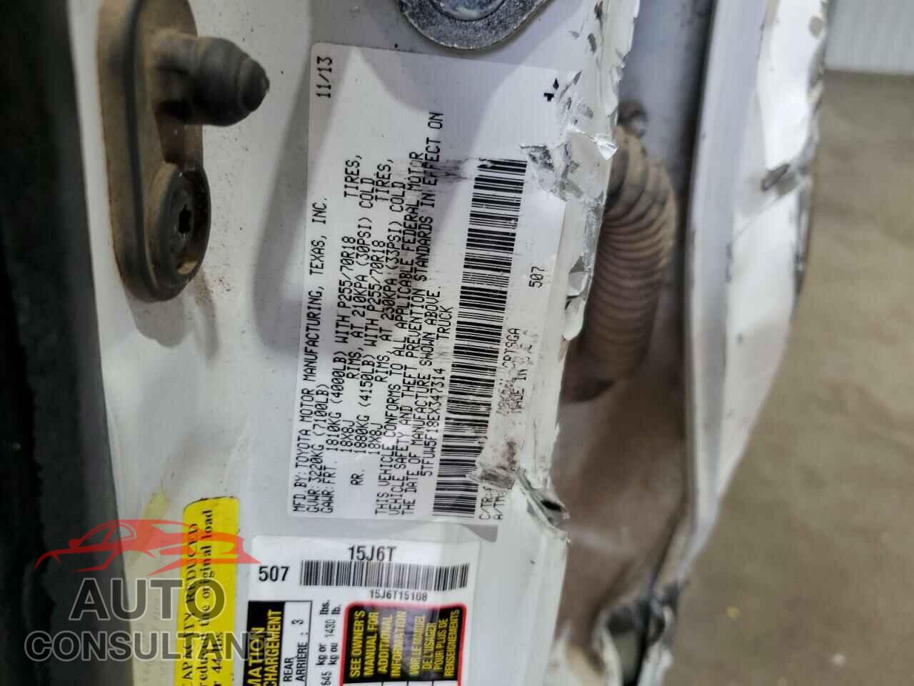 TOYOTA TUNDRA 2014 - 5TFUW5F18EX347314