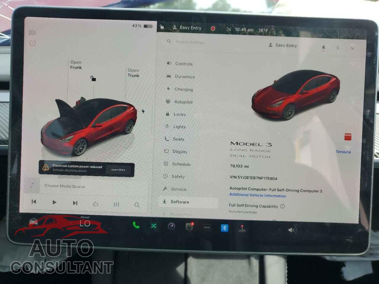 TESLA MODEL 3 2022 - 5YJ3E1EB7NF175904