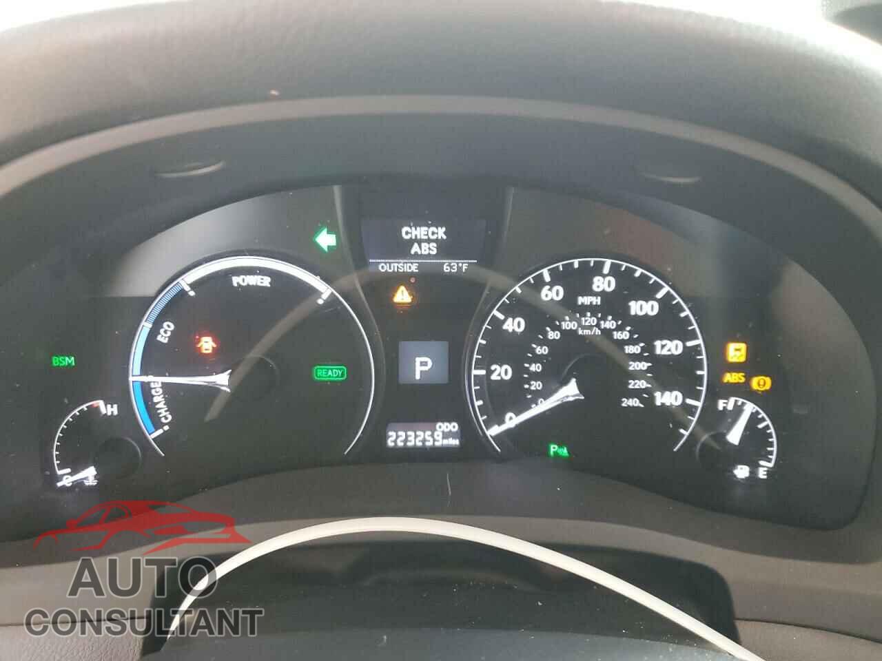 LEXUS RX450 2013 - JTJBC1BA7D2063499