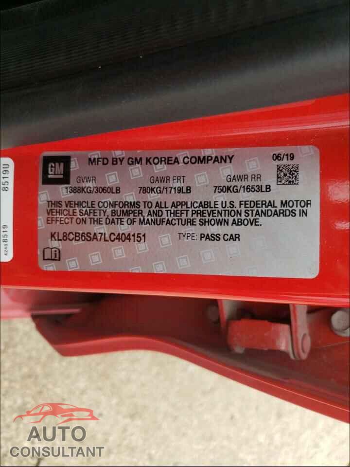 CHEVROLET SPARK 2020 - KL8CB6SA7LC404151