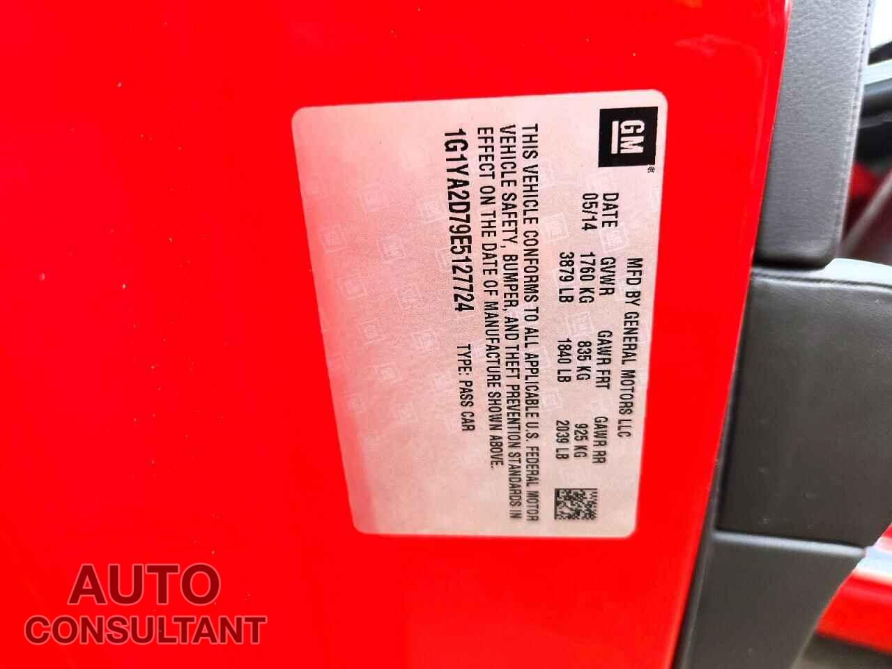 CHEVROLET CORVETTE 2014 - 1G1YA2D79E5127724