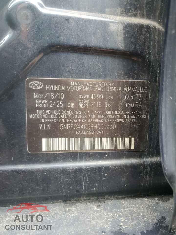 HYUNDAI SONATA 2011 - 5NPEC4AC3BH035330