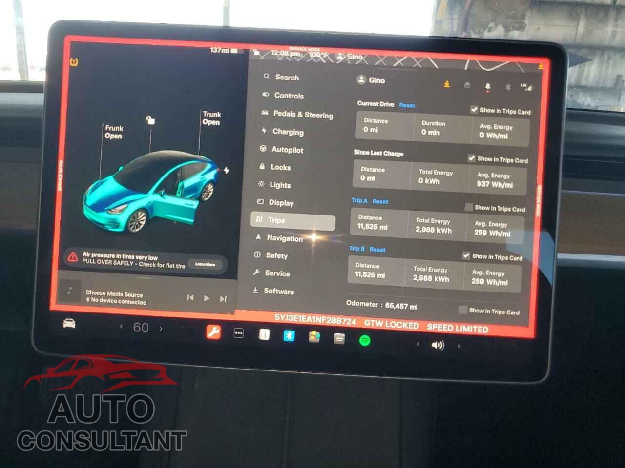 TESLA MODEL 3 2022 - 5YJ3E1EA1NF288724
